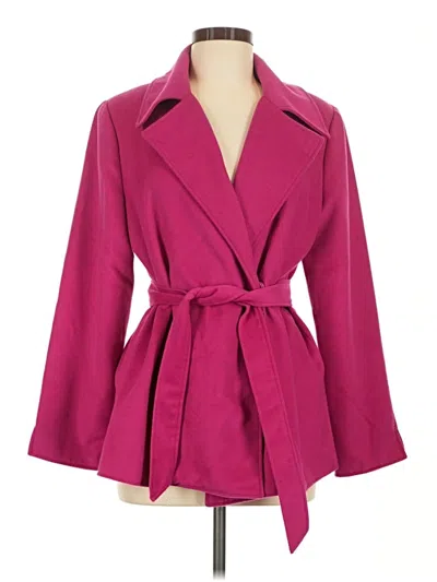 Pre-owned Harve Benard Coat In Pink