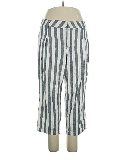 Pre-owned Harve Benard Linen Pants In Silver
