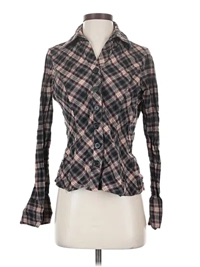 Pre-owned Harve Benard Long Sleeve Blouse In Brown