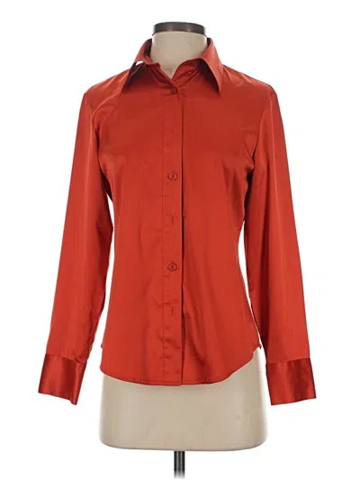 Pre-owned Harve Benard Long Sleeve Blouse In Orange