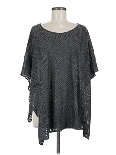 Pre-owned Harve Benard Poncho In Gray