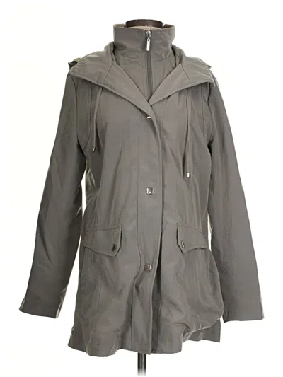 Pre-owned Harve Benard Raincoat In Gray