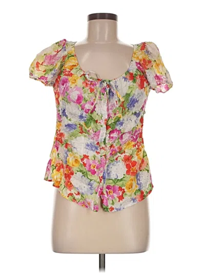 Pre-owned Harve Benard Short Sleeve Blouse In Pink