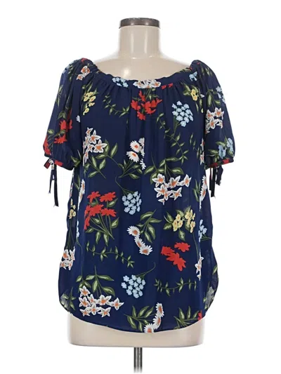 Pre-owned Harve Benard Short Sleeve T-shirt In Blue
