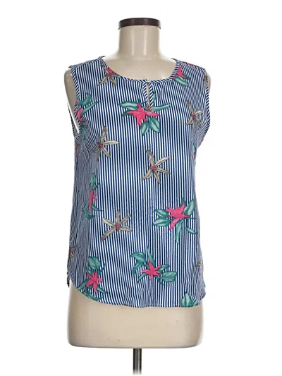 Pre-owned Harve Benard Sleeveless Blouse In Blue