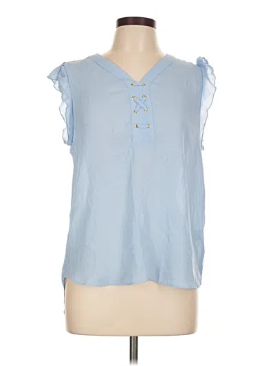 Pre-owned Harve Benard Sleeveless Blouse In Blue