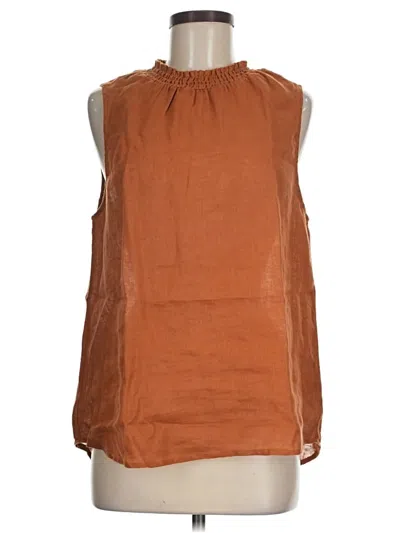 Pre-owned Harve Benard Sleeveless Blouse In Brown