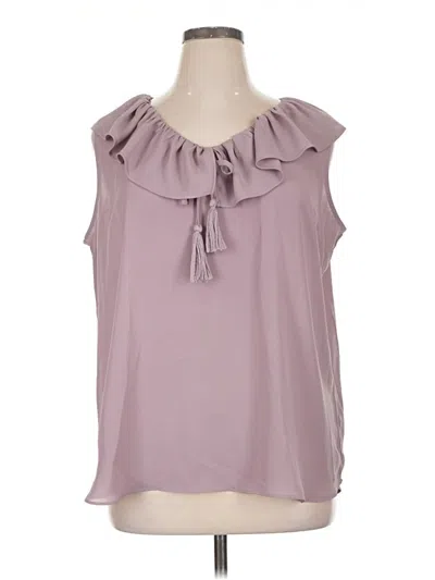 Pre-owned Harve Benard Sleeveless Blouse In Purple