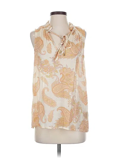Pre-owned Harve Benard Sleeveless Blouse In White
