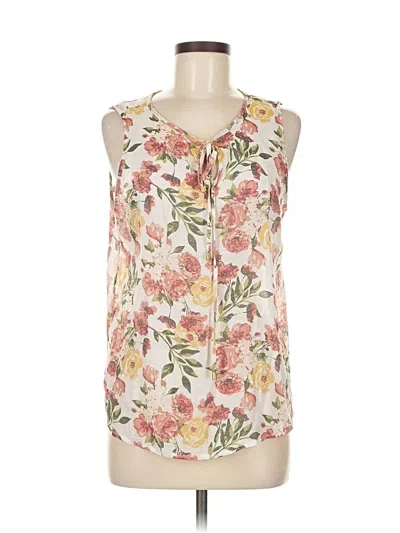 Pre-owned Harve Benard Sleeveless Blouse In White