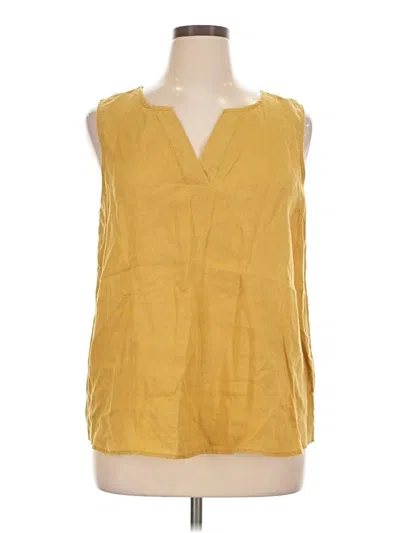 Pre-owned Harve Benard Sleeveless Blouse In Yellow