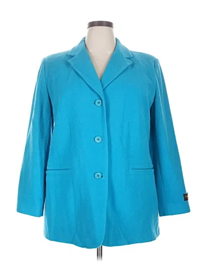 Pre-owned Harve Benard Wool Coat In Teal