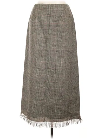 Pre-owned Harve Benard Wool Skirt In Gray