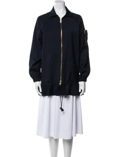 Pre-owned Harvey Faircloth Bomber Jacket In Blue