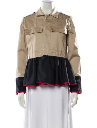 Pre-owned Harvey Faircloth Colorblock Pattern Jacket In Neutral