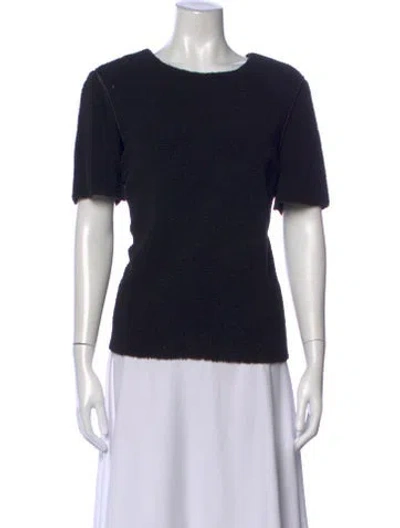 Pre-owned Harvey Faircloth Crew Neck Short Sleeve Top In Black