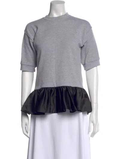 Pre-owned Harvey Faircloth Crew Neck Short Sleeve Top In Gray