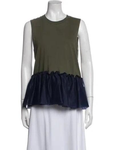 Pre-owned Harvey Faircloth Crew Neck Sleeveless Top In Blue