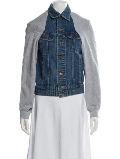 Pre-owned Harvey Faircloth Denim Jacket In Gray