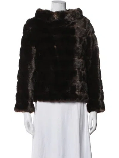 Pre-owned Harvey Faircloth Faux Fur Jacket In Multicolor