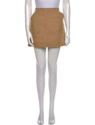Pre-owned Harvey Faircloth Mini Skirt In Brown