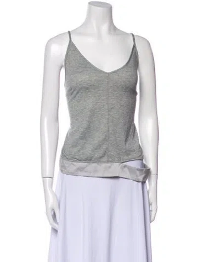 Pre-owned Harvey Faircloth Scoop Neck Sleeveless Top In Gray