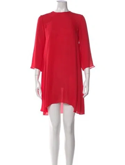 Pre-owned Harvey Faircloth Silk Mini Dress In Red