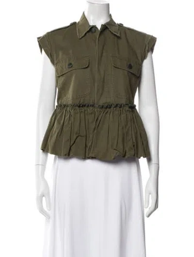 Pre-owned Harvey Faircloth Sleeveless Top In Green