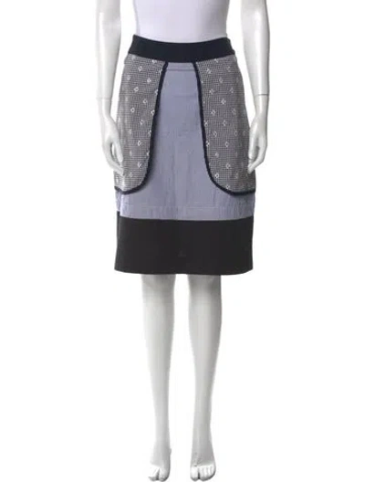 Pre-owned Harvey Faircloth Striped Knee-length Skirt In White