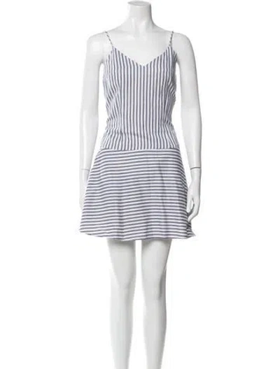 Pre-owned Harvey Faircloth Striped Mini Dress In Multi