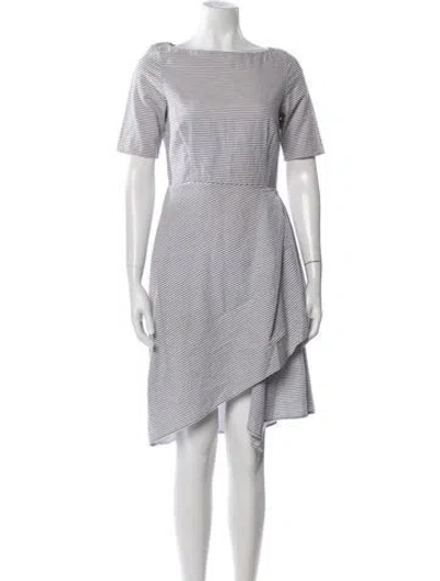 Pre-owned Harvey Faircloth Striped Mini Dress In Purple