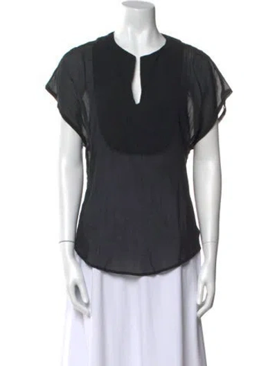 Pre-owned Harvey Faircloth V-neck Short Sleeve T-shirt In Black