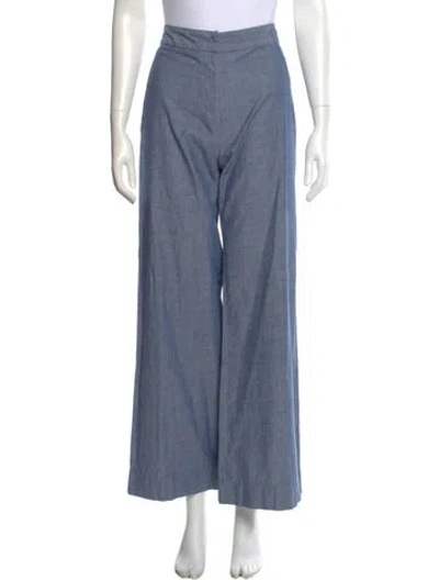 Pre-owned Harvey Faircloth Wide Leg Pants In Blue