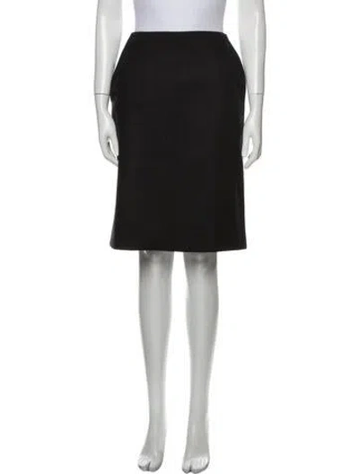 Pre-owned Harvey Faircloth Wool Knee-length Skirt In Black