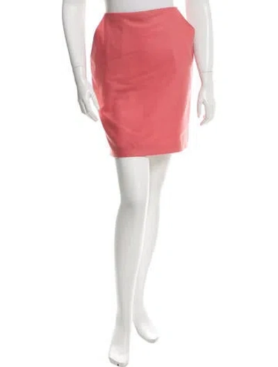 Pre-owned Harvey Faircloth Wool Mini Skirt W/ Tags In Pink