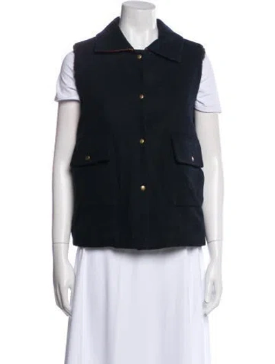 Pre-owned Harvey Faircloth Wool Vest In Black
