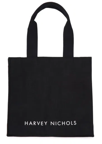 Harvey Nichols Black Canvas Tote Bag