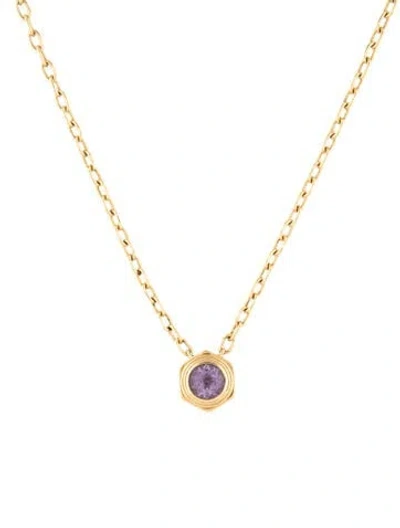 Pre-owned Harwell Godfrey 18k Amethyst Hexed Pendant Necklace, 16.5" In Multi