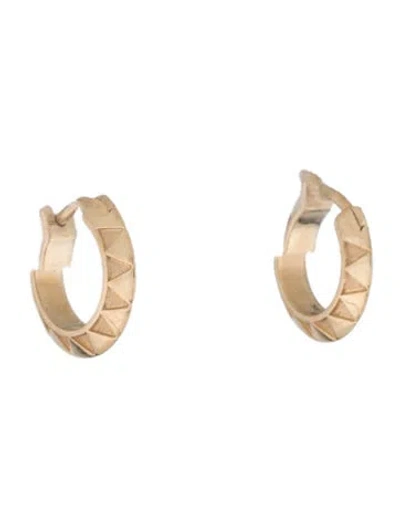 Pre-owned Harwell Godfrey 18k Skinny Talisman Hoops In Multi