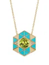 Harwell Godfrey 18k Yellow Gold Evil Eye Peridot And Diamond Necklace In Gold