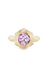 Harwell Godfrey 18k Yellow Gold Hexed Amethyst Ring In Brown