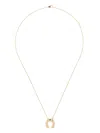 HARWELL GODFREY 18K YELLOW GOLD HORSESHOE DIAMOND PENDANT NECKLACE