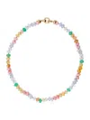 HARWELL GODFREY 18K YELLOW GOLD PASTEL BEAD FOUNDATION NECKLACE