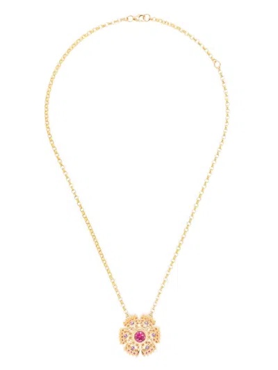 Harwell Godfrey 18kt Yellow Gold Petunia Multi-stone Necklace