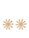 HARWELL GODFREY 18K YELLOW GOLD TINY SUNFLOWER DIAMOND STUD EARRINGS