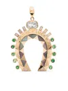 Harwell Godfrey 18kt Yellow Gold Major Love + Luck Horseshoe Multi-stone Pendant In Gold