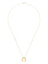 Harwell Godfrey 18kt Yellow Gold Mini Horseshoe Pendant Necklace In Gold