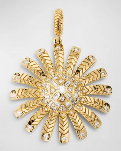 Harwell Godfrey Chubby Sunflower Diamond Pendant In Gold