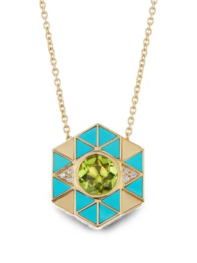 Harwell Godfrey Evil Eye Turquoise Necklace In Multi