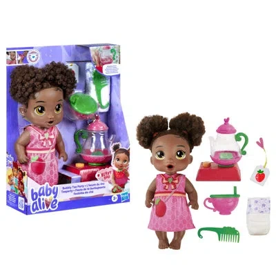 Hasbro Baby Alive Bubbly Tea Party Berry Boo, Black Hair Baby Doll In Multi